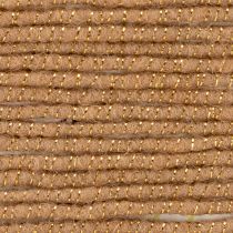 Article Cordon en laine marron avec fil doré, 5 m x 5 mm avec fil métallique, pour la décoration et les loisirs créatifs
