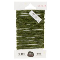 Article Cordon en laine verte avec fil doré, 5 m x 5 mm avec fil métallique, pour la décoration et les loisirs créatifs