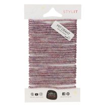 Article Cordon en laine avec fil rose et or, 5 m x 5 mm avec fil métallique, pour la décoration et les loisirs créatifs