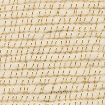 Article Cordon de laine blanc avec fil doré 5m x 5mm avec fil métallique pour décoration et loisirs créatifs