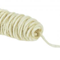 Article Fil de mèche cordon de laine fil de laine cordon feutre crème L55m
