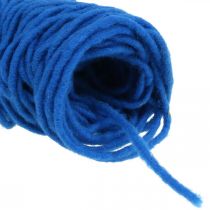 Fil mèche feutre cordon avec fil 30m bleu
