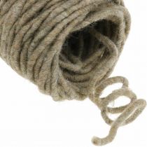 Fil de cordon feutre cordon de laine marron 30m
