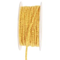 Fil de laine avec cordon en feutre mica jaune bronze Ø5mm 33m