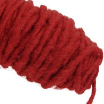 Article Fil déco rouge foncé en laine et jute - 55 m