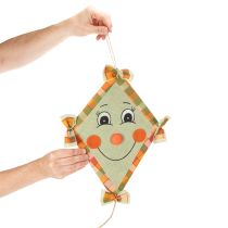 Article Draches décoratifs en papier avec visage et suspension 40 cm, lot de 2