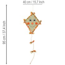 Article Draches décoratifs en papier avec visage et suspension 40 cm, lot de 2