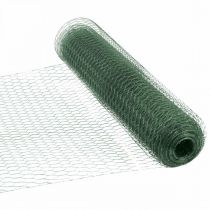 Article Maille hexagonale en fil vert, treillis métallique enduit de PVC 50cm × 10m