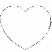 Coeurs de fil 20cm anneaux ondulés couronne coeur 10pcs