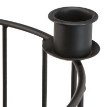 Article Corbeille en fil métallique panier décoratif bougeoir noir Ø23,5cm