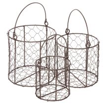 Article Ensemble de paniers en fil de fer, idéal pour la cuisine ou le jardin, 25 cm, 1 ensemble