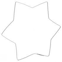 Article Fil étoile vague anneau fil étoiles pour couronnes 30cm 10 pcs