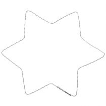 Article Étoile en fil métallique ondulé - 20 cm - Lot de 10