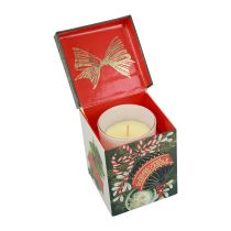 Article Bougie parfumée Bougie de Noël en verre bougie de Noël blanche 7,5 cm