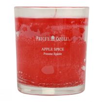 Bougie parfumée dans un verre bougie parfumée Noël Pomme Épice H8cm