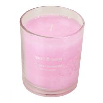 Bougie parfumée en verre bougie parfumée fleurs de cerisier rose H8cm