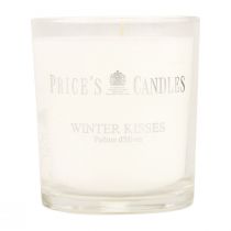 Bougie parfumée dans un verre bougie parfumée Noël blanc H8cm
