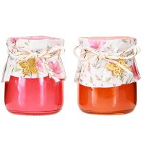 Article Bougies parfumées dans un verre avec papillon H7cm 2pcs