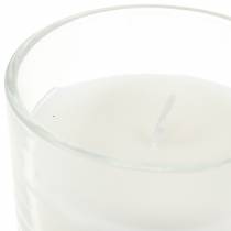 Bougie Parfumée en Verre Vanille Blanche Ø8cm H10,5cm