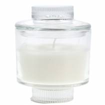 Bougie Parfumée en Verre Vanille Blanche Ø8cm H10,5cm