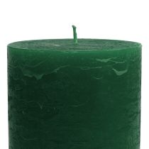 Bougies colorées unies vert foncé 85x120mm 2pcs