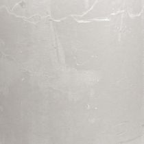 Article Bougies de couleur unie bougies pilier gris clair 70×80mm 4 pcs