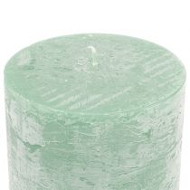 Article Bougies unies vert clair 50x100mm 4 pcs
