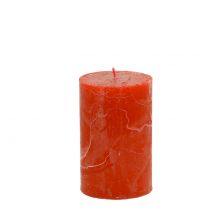 Article Bougies unies orange 60x100mm 4 pcs