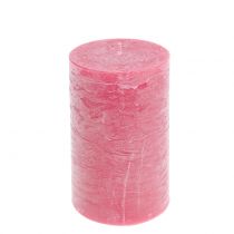 Article Bougies colorées unies rose 85x150mm 2pcs