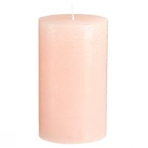 Article Bougies unies roses bougies piliers rose clair 70×120mm 4 pcs