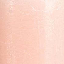 Article Bougies unies roses bougies piliers rose clair 70×120mm 4 pcs