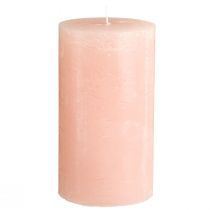 Article Bougies de couleur unie bougies pilier roses rose clair 85×150mm 2 pcs