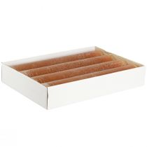 Article Bougies de couleur unie bougies en bâton caramel 50x300mm 4 pcs