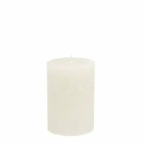 Article Bougies de couleur unie blanc 70x80mm 4 pcs