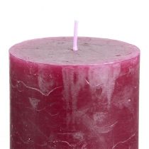 Article Bougies piliers élégantes à motif baies, couleur unie, 70 x 100 mm, lot de 4 – décoration, festive, moderne