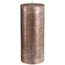 Article Bougies piliers de couleur unie cuivre 85mmx200mm 2 pcs