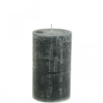 Article Bougies de couleur unie bougies pilier anthracite 70×120mm 4 pcs