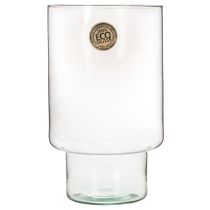 Article Vase cylindrique en verre transparent 25 cm pour décoration intérieure