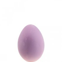 Article Oeuf de Pâques oeuf décoratif plastique violet floqué 20cm