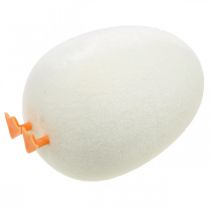 Article Oeuf décoratif avec pattes Crème d'oeufs de Pâques Décoration de Pâques amusante H13cm 4pcs