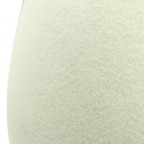 Article Oeuf de Pâques grand oeuf décoratif crème floqué décoration de vitrine 40cm