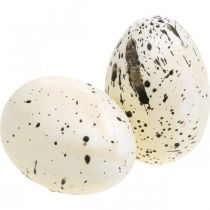 Oeuf déco avec plume Oeufs de Pâques artificiels Décoration de Pâques H6cm 6 pièces