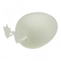 Article Oeuf décoratif blanc avec pieds - 25 cm