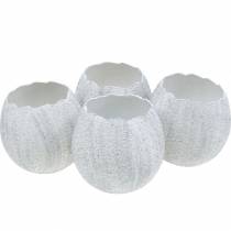 Jardinière coquille d&#39;oeuf décoration de Pâques oeuf de décoration argent H11cm 4pcs