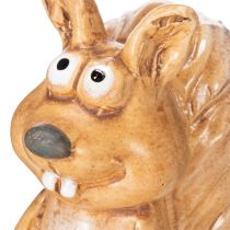 Article Figurine d'écureuil assis pour décoration d'automne, 10 cm