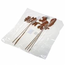 Article Piquets de jardin écureuil sur branche métal patiné H42cm 3pcs