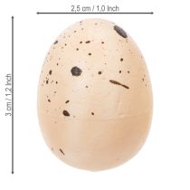 Article Œufs de Pâques décoratifs à surface mouchetée pour compositions printanières, 3 cm, lot de 24