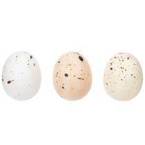 Article Œufs de Pâques décoratifs à surface mouchetée pour compositions printanières, 3 cm, lot de 24