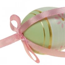 Article Oeufs de Pâques à suspendre oeufs décoratifs colorés Ø4cm H6cm 6 pcs