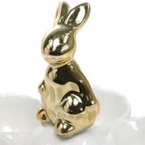 Coquetier assiette à oeufs de Pâques assiette à oeufs en céramique avec lapin Ø15cm